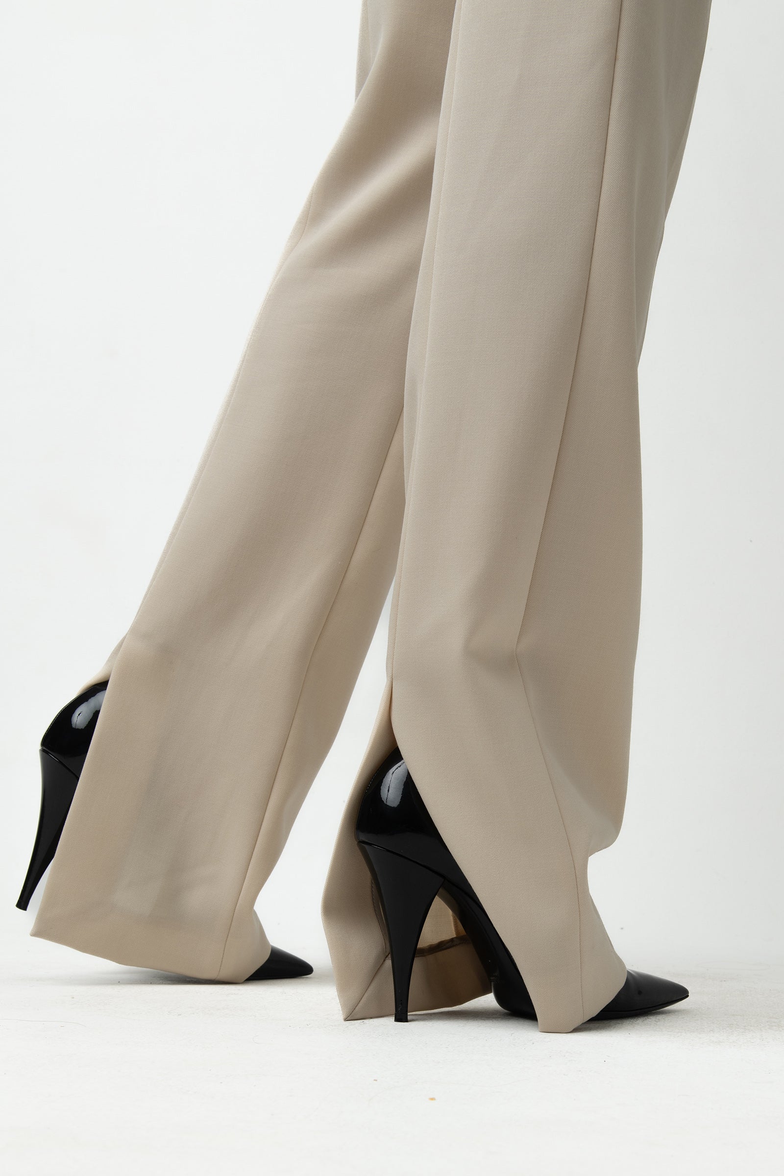 Cindy Wool Trousers - Cream