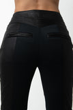 Paige Leather Pant - Caviar