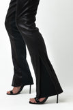 Paige Leather Pant - Caviar