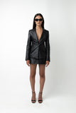 Alethia Leather Jacket - Caviar