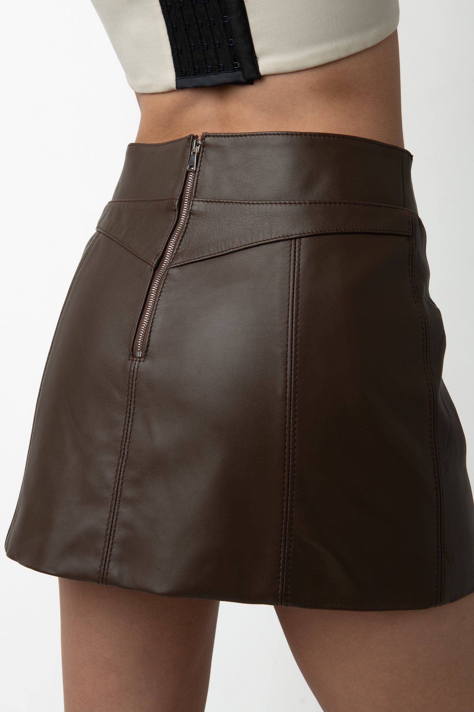 Emma Mini Skirt - Chocolate