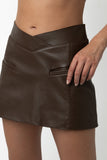 Emma Mini Skirt - Chocolate