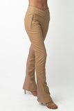Paige Leather Pant - Latte