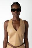 Brook Bib Top - Latte