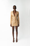 Alethia Leather Jacket - Latte