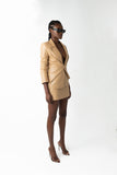 Alethia Leather Jacket - Latte