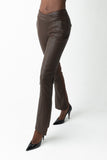 Paige Leather Pant - Chocolate