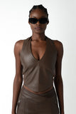 Brook Bib Top - Chocolate