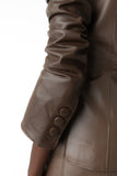 Alethia Leather Jacket - Chocolate