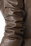 Alethia Leather Jacket - Chocolate