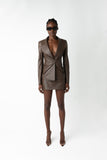 Alethia Leather Jacket - Chocolate
