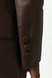 Alethia Leather Jacket - Chocolate